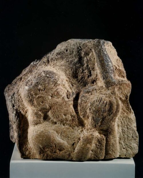 Relief fragment depicting a player of cymbals. Lagash(?). ca. 2100 BCE. Courtesy of the Bible Lands Museum Jerusalem. Photographers: M. Amar and M. Greyevsky.