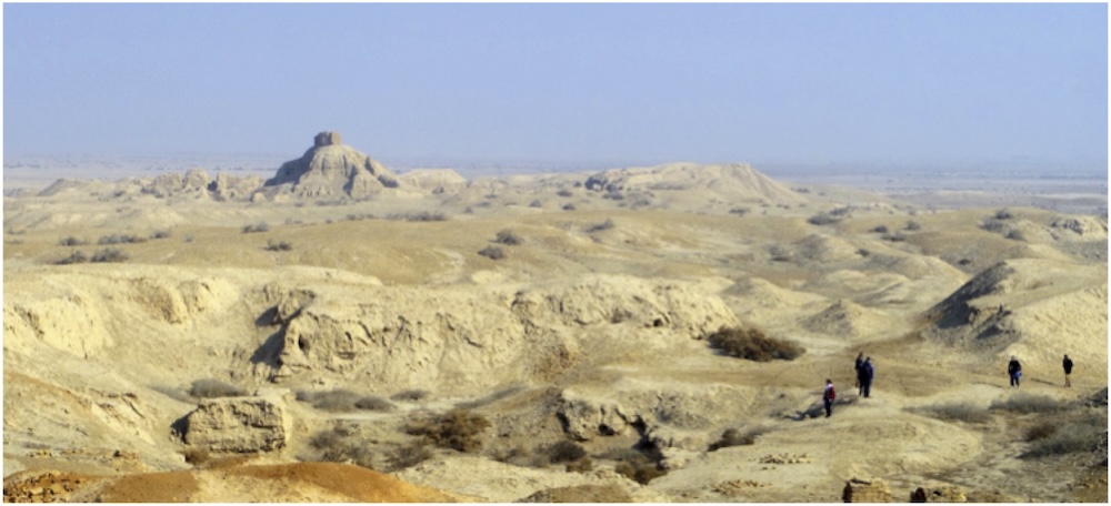 The ziggurat of the Enlil temple at Nippur rising above the city. Image courtesy of Mary Shepperson.