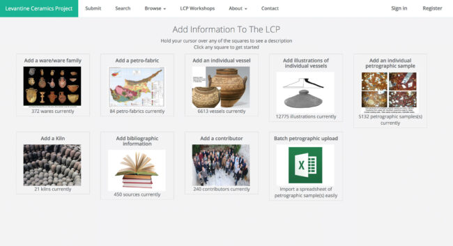 LCP website, submission page.