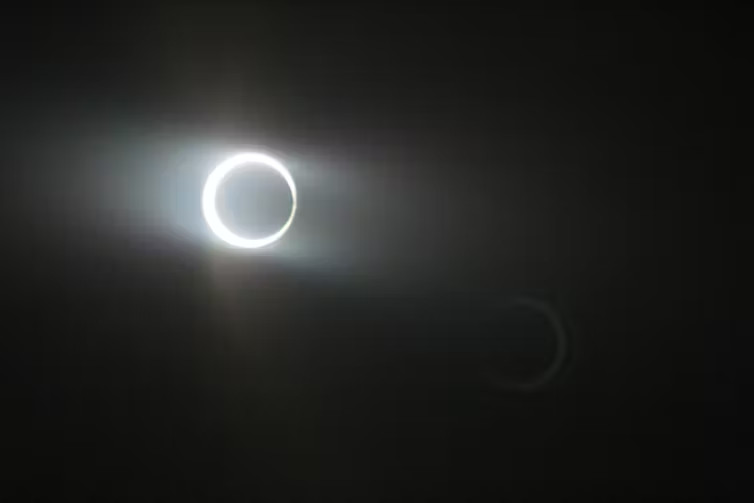 A solar eclipse observed over Grand Canyon National Park in May 2012. Image courtesy of Grand Canyon National Park, CC By-2.0