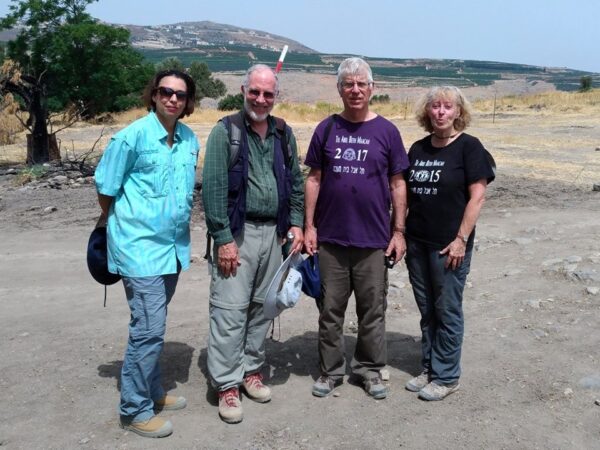 The three co-directors with their mentor. From left to right: Naama Yahalom-Mack, Robert Mullins, Ami Mazar, and Nava Panitz-Cohen