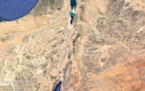 Google Earth image of the Southern Arava.