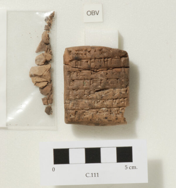 Tablet before conservation. Image courtesy of Dennis and Jane Piechota.