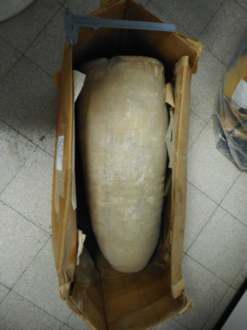 A mysterious cylindrical jar in the Albright attic. Image courtesy of Joan Taylor.