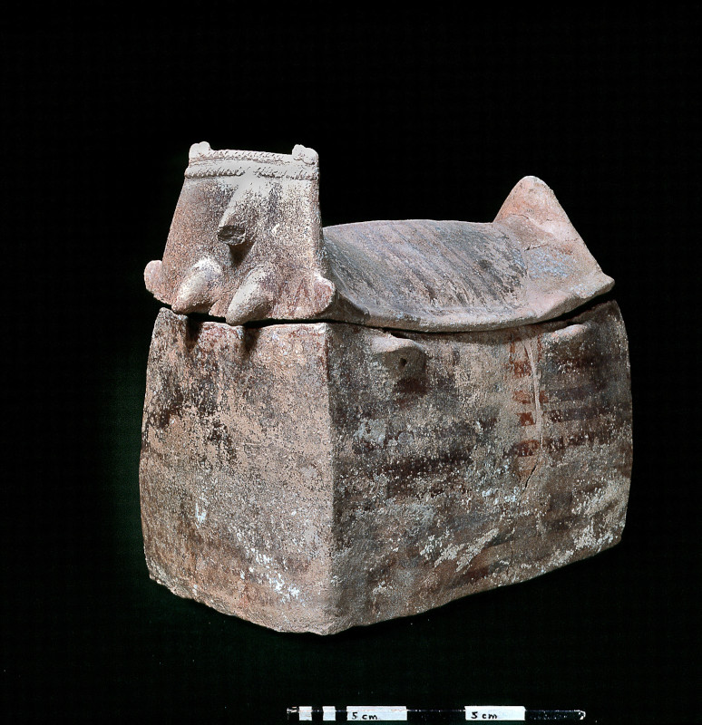 Detail of ossuaries showing depicted faces and other features. Image courtesy of Dina Shalem