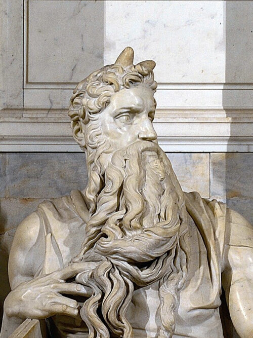 Michelangelo’s Moses. Photo by Livioandronico2013, CC BY-SA 4.0.