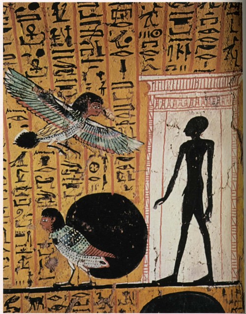 The Ba soul existing the tomb on the day of the shadow. Thebes Tomb TT 290. Photo by Soutekh67, CC By-SA 4.0