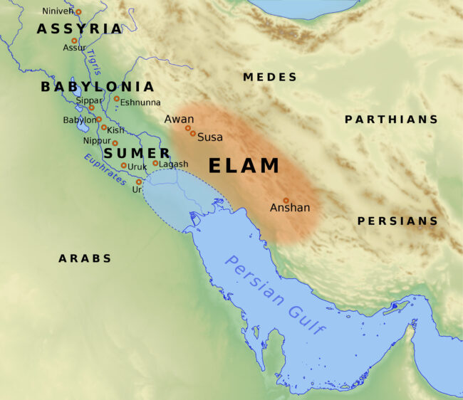 Map showing the location of Susa. Map by Morningstar1814, via Wikimedia. CC By-SA 3.0