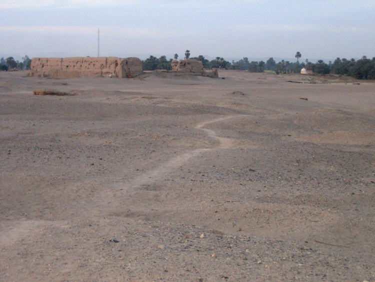 Khaskekhemwy enclosure at the desert edge ca. 2700 BC at Hierakonpolis. Photo courtesy of the author.