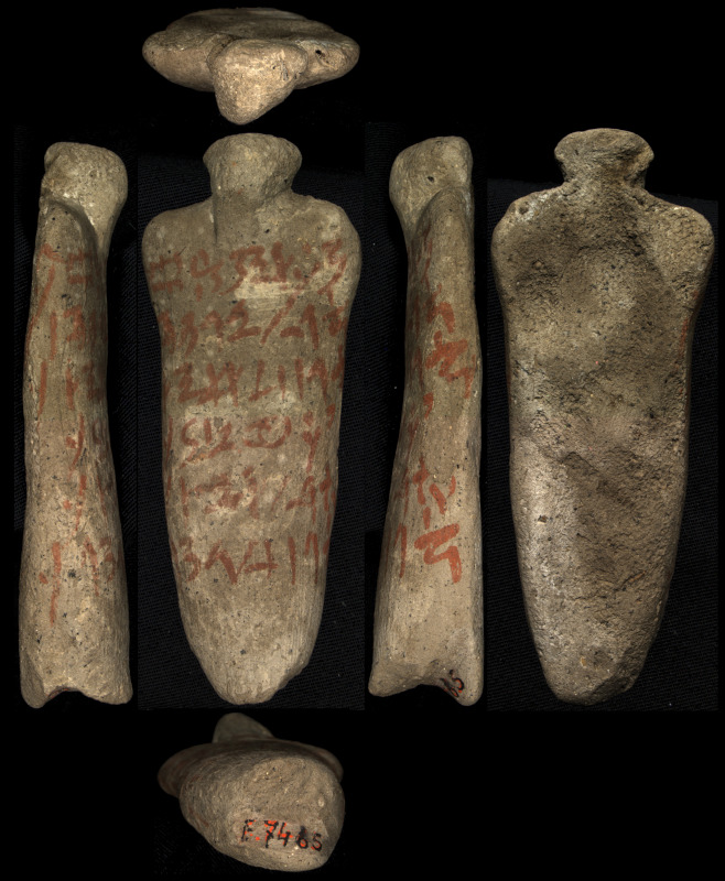 Egyptian Execration Figurine from the Royal Museums of Art and History in Brussels (E.7465), showing stylized prisoner. Photo by U0045269, CC by-SA 4.0, via Wikimedia. 