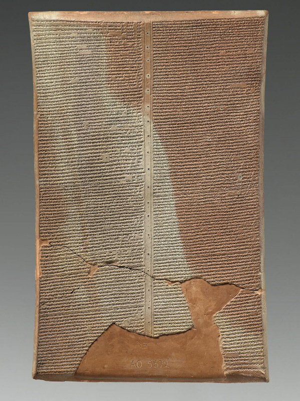 Tablet containing the narrative of the Eighth Campaign of Sargon II. © Musée du Louvre, Dist. GrandPalaisRmn