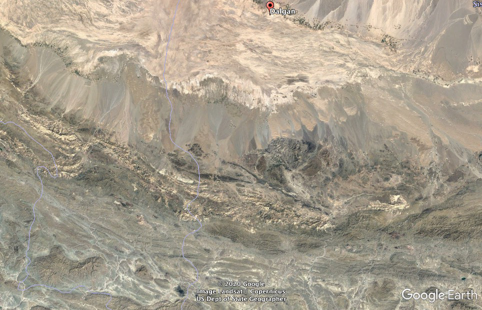 The Sefidkuh Makran Mountains (Google Earth). Courtesy of Hossein Vahedi.