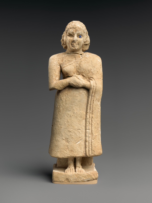 Female worshipper from Nippur, ca. 2600–2500 BCE. Metropolitan Museum of Art, 62.70.2.