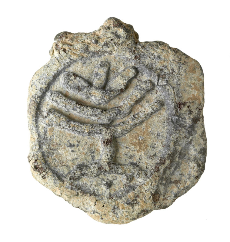 Menorah Token, lead, Israel, 4th–6th century CE. Credit: The Walters Art Museum.