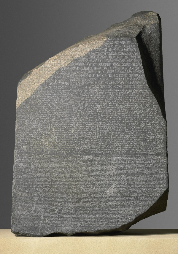 The Rosetta Stone, 196 BC. ©The Trustees of the British Museum, CC By-SA 4.0.
