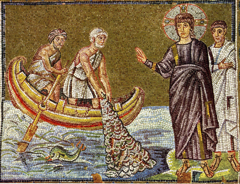 Peter, the fisherman. Mosaic from Ravenna, 6th century. Photo, CKD, RU Nijmegen.