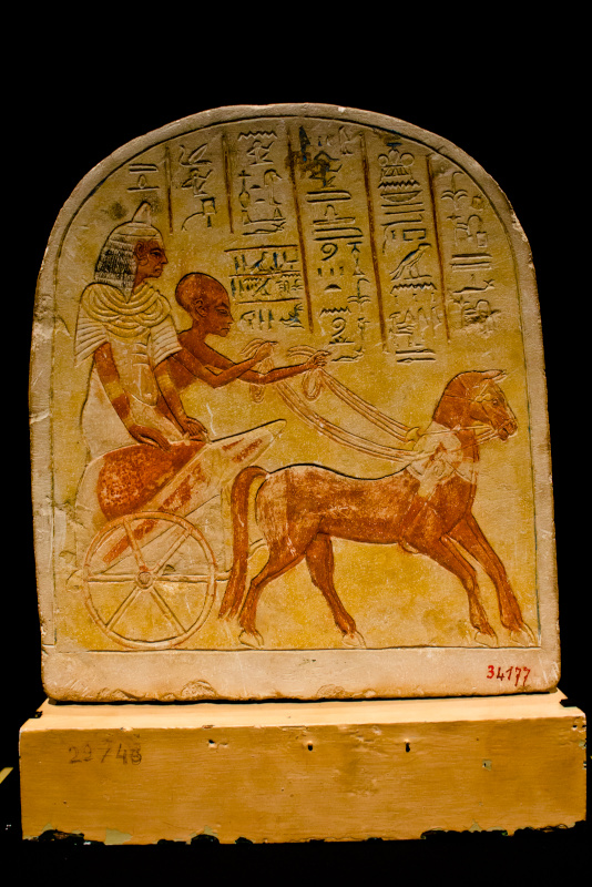 Any riding a chariot. 18th dynasty. Image by D. Denisenkov, CC BY-SA 2.0.