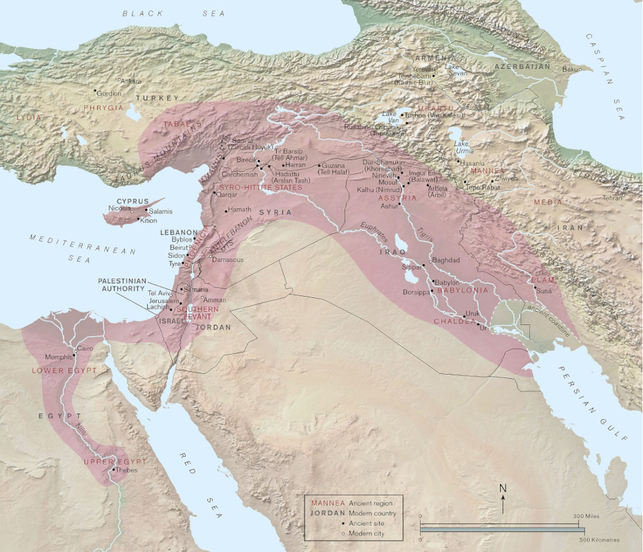 Map of the Neo-Assyrian Empire. © The Trustees of the British Museum.