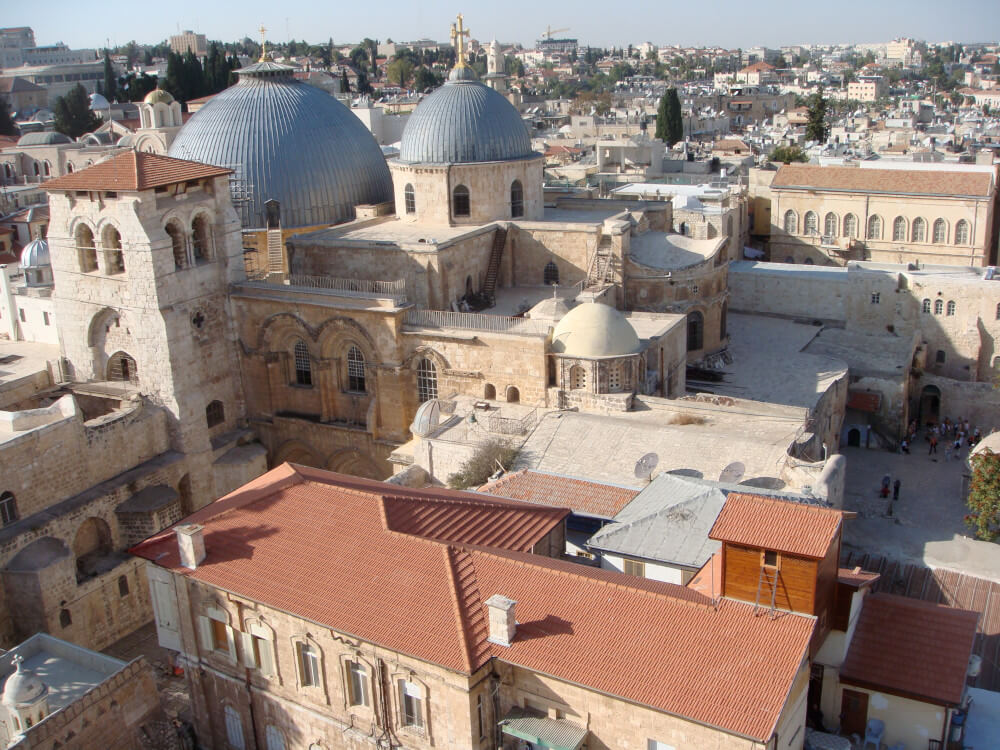 The façade of the present day Church of the Holy Sepulchre (photo by Joy Lee-Ryan).