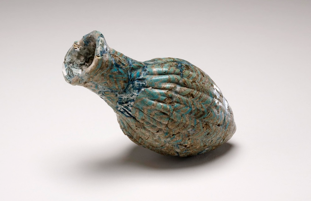 Kassite, core-formed, glass vessel showing weathering. Ur, 1200-1300 BCE, British Museum 120659. © The Trustees of the British Museum.