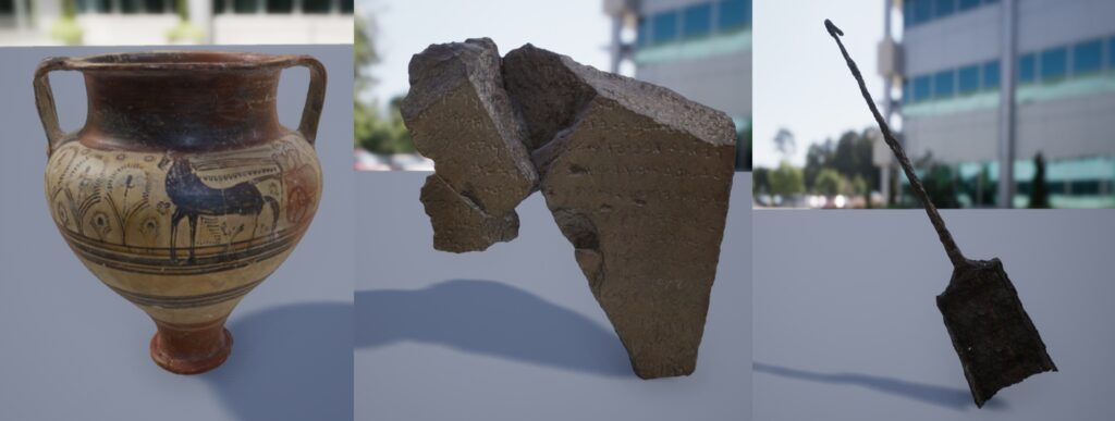 Virtual reconstructions of the “House of David” inscription and other artifacts.