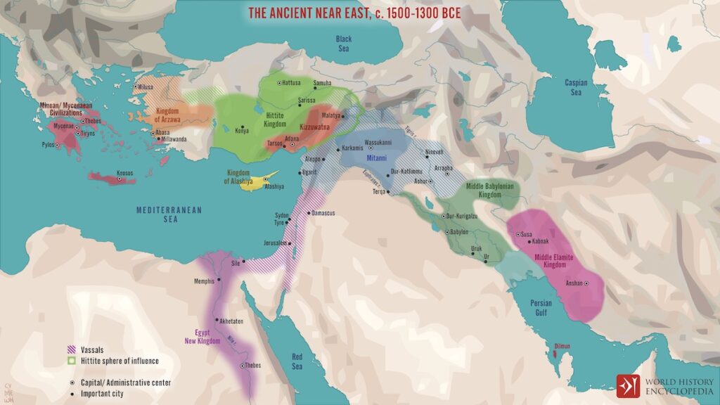 Map of Egypt and other Kingdoms during the Late Bronze Age. By Simeon Netchev (CC BY-NC-SA)