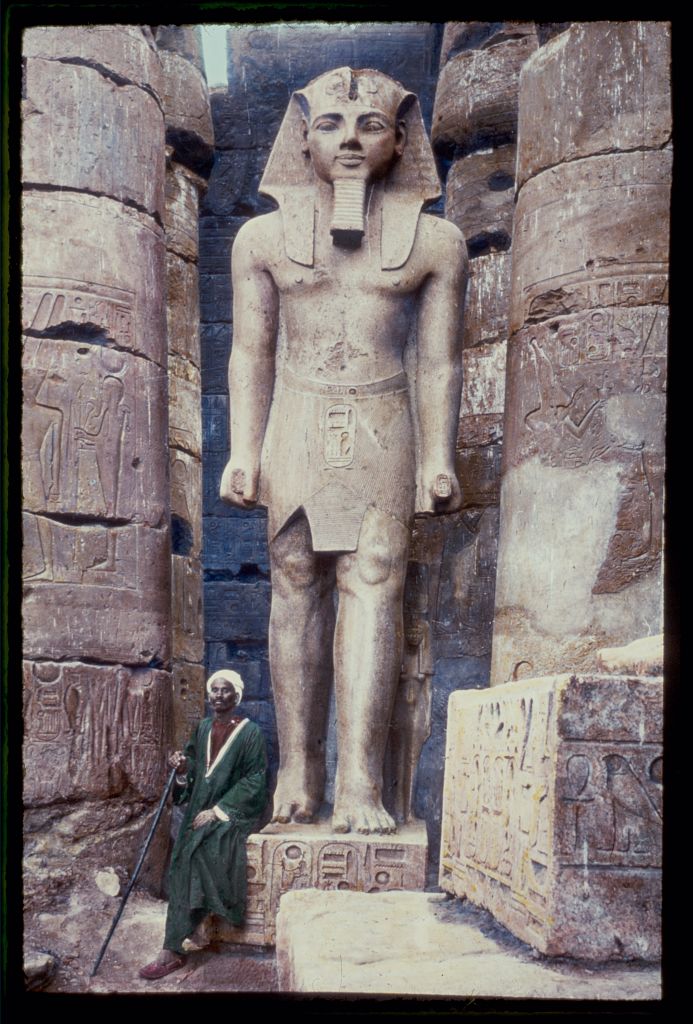 Statue of Rameses II in the Temple of Luxor. G. Eric and Edith Matson Photograph Collection, Library of Congress.