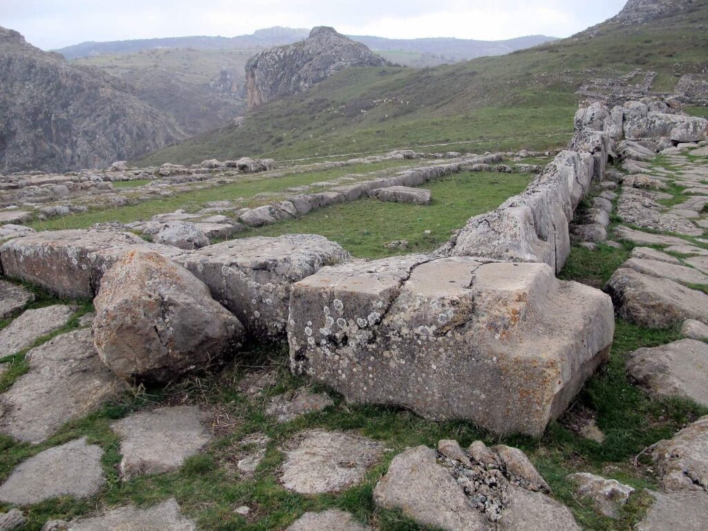 Remains of the Lower City of Hattusa, capital of the Hittite Kingdom, built in the 14th cent. and destroyed in the early 12th cent. BCE (Murat Özsoy / Wikimedia Commons)