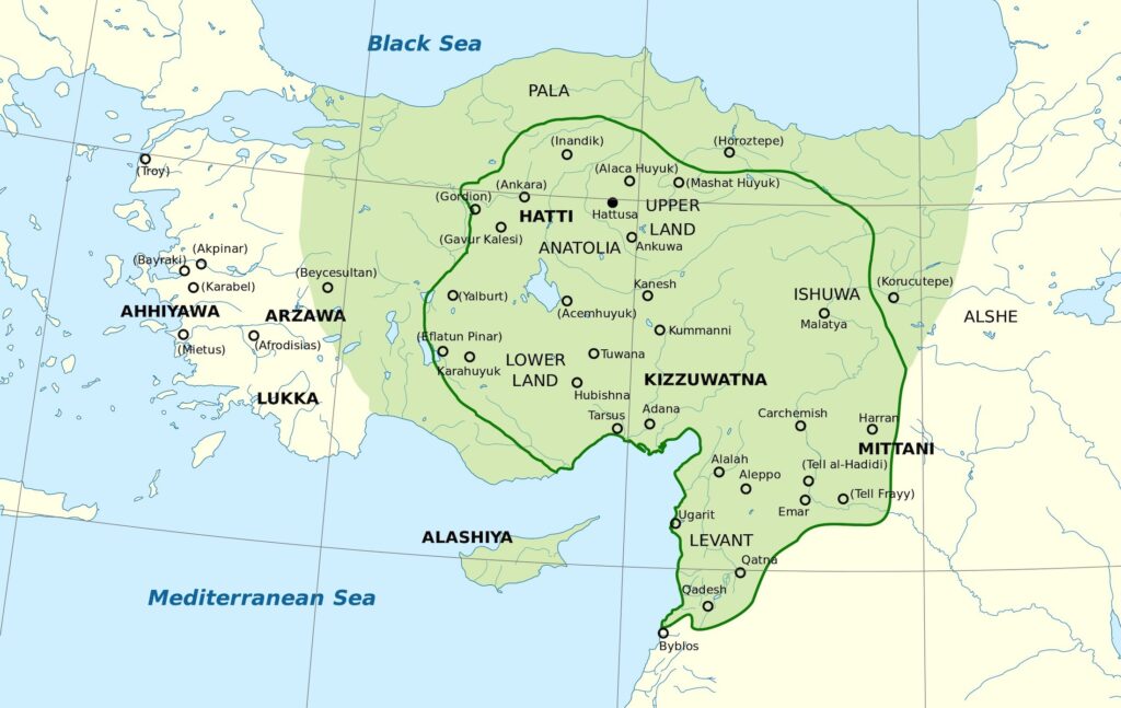 Extent of the Hittite Empire in the Late Bronze Age (Iconact / Wikimedia Commons)