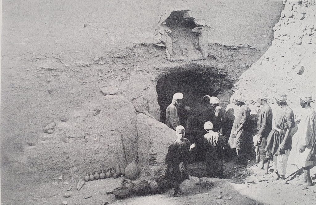 The excavation of Khety’s tomb, Carter tomb no. 65. The pertinent stele originally stood just above the staircase and was found on the floor. Gardiner 1917, pl. 6.