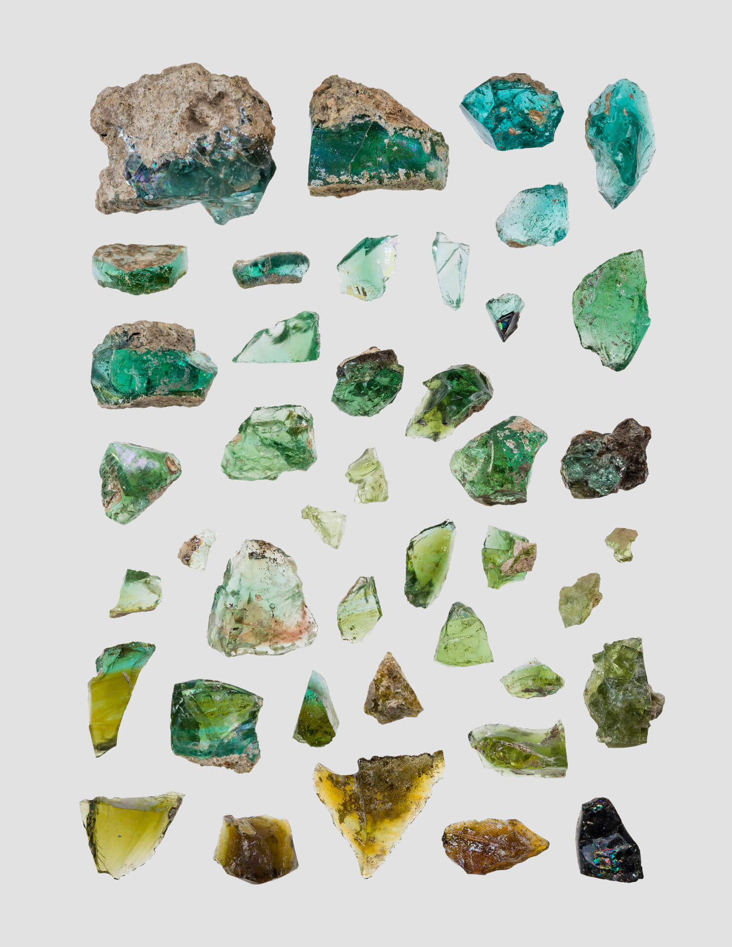 Raw glass made at Jalame, sometime between 350–400. (L.128.1.2018-963, Lent by the Israel Antiquities Authority.) Image Courtesy of The Corning Museum of Glass, Corning, New York.