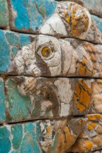 A reconstructed lion of the Processional Way representing the goddess Ishtar (Staatliche Museen zu Berlin – Vorderasiatisches Museum, Photo: Olaf M. Teßmer).