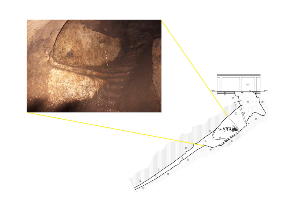 Fig. 1: Ground plan of the subterranean Başbük complex. (Plan by Cevher Mimarlık, based on laser scanning; photograph by C. Uludağ; © Önal et al. 2022)