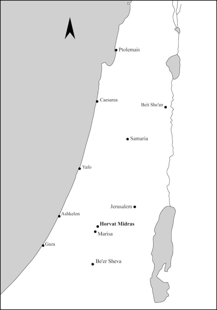 Figure 1: Horvat Midras—Location map (Drawing: T. Rogovski)