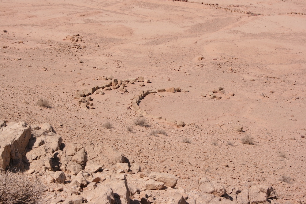 Fig. 4: Potential threshing floor near the site of Bir Madhkur, Jordan. Photo by J. Ramsay.