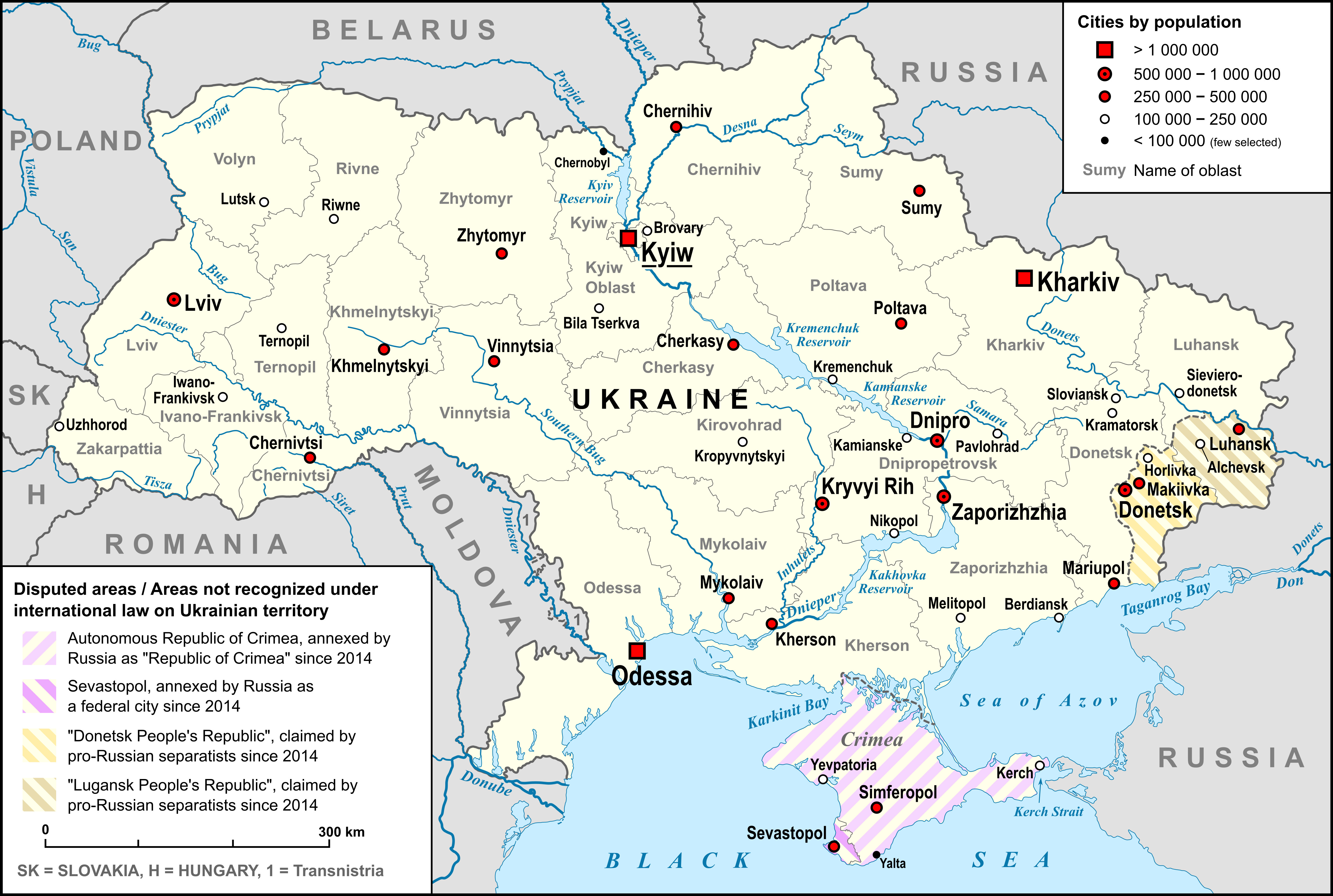 Map of Ukraine. by Lencer via Wikimedia Commons. CC-BY-SA 3.0