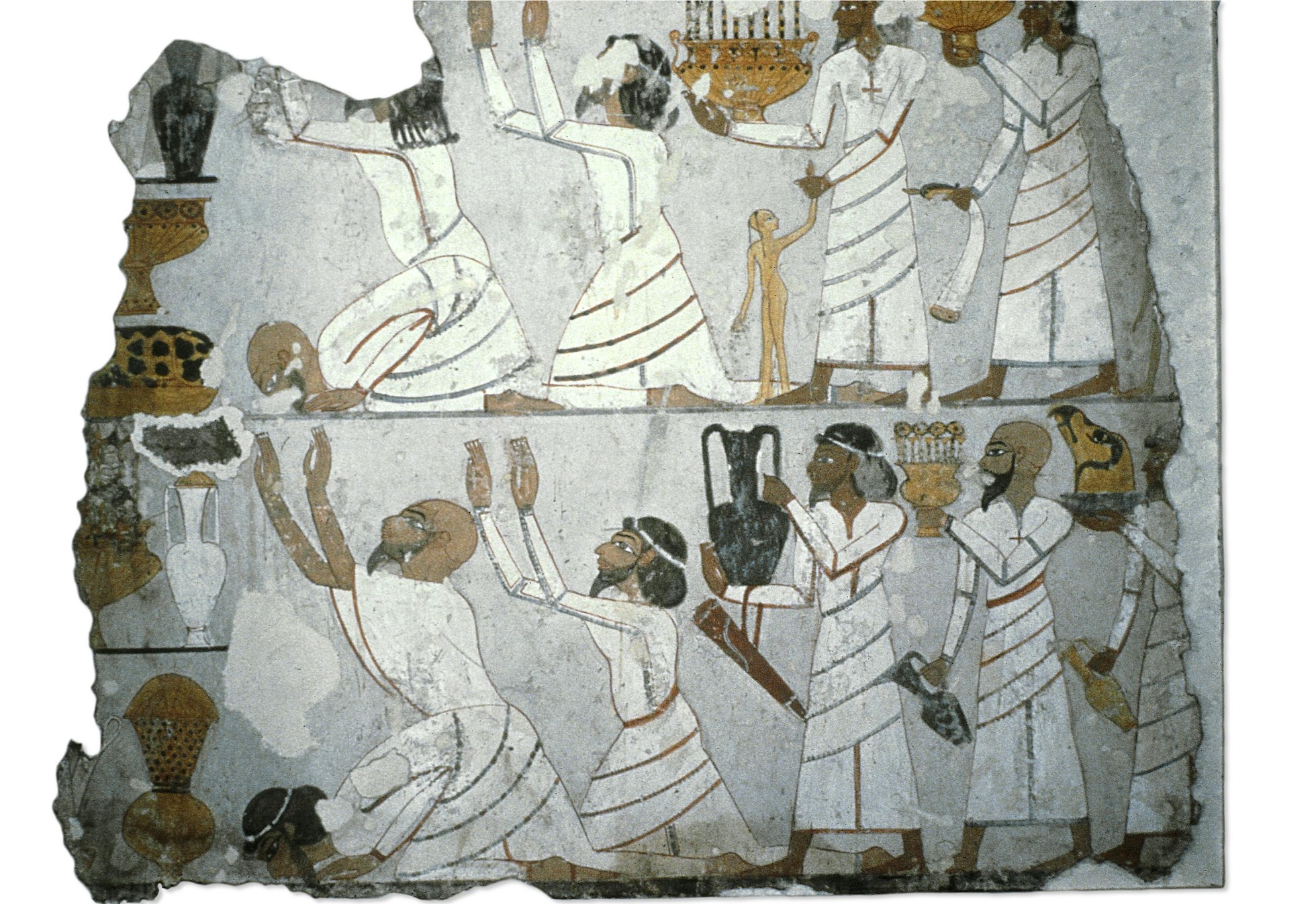 Scene of Asiatic tribute-bearers in two registers from the Tomb of Sobekhotep. British Museum, EA37991. © The Trustees of the British Museum. CC-BY-NC-SA 4.0