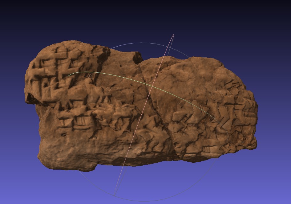 3-D Scan of a cuneiform tablet.