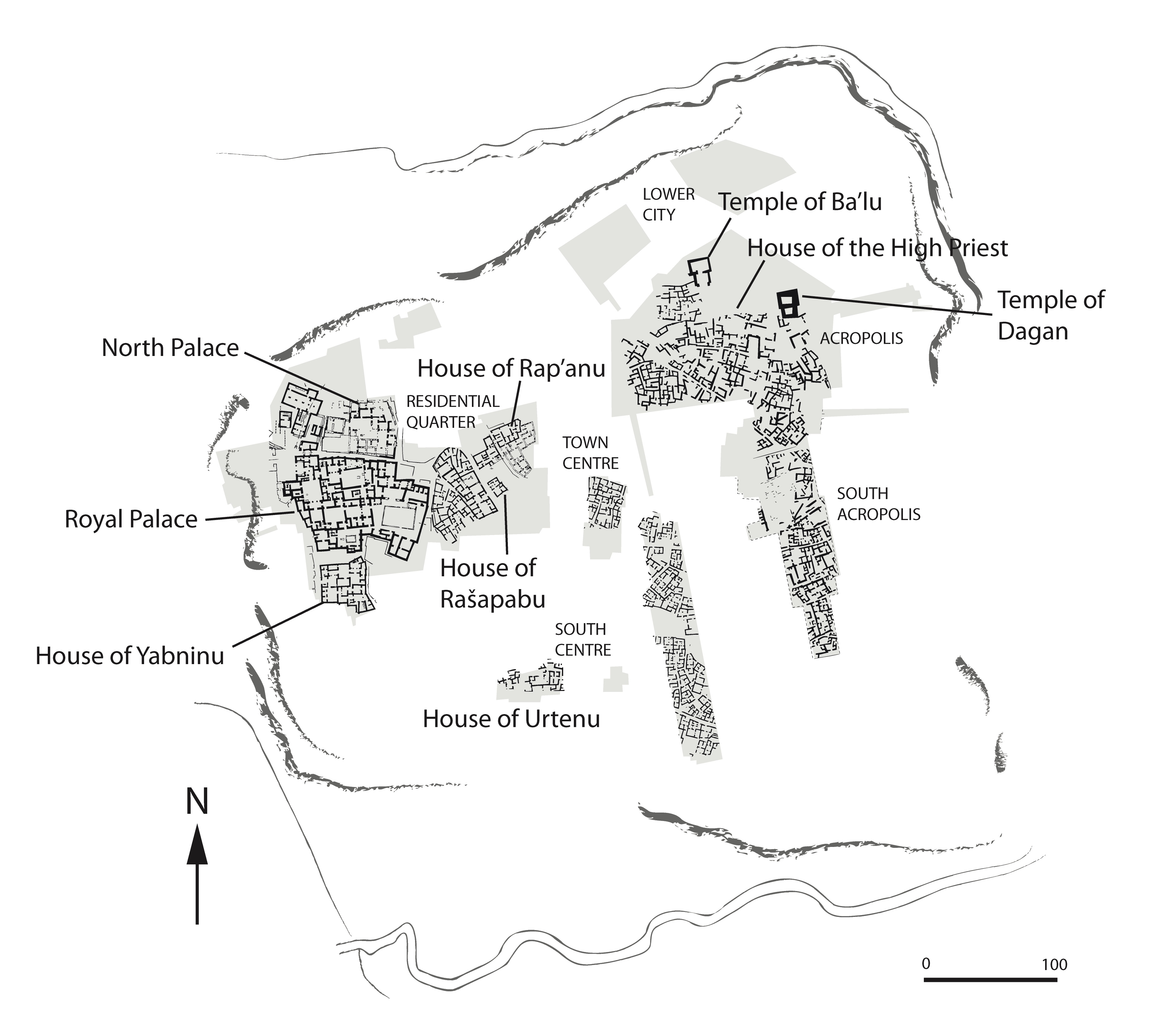 Plan of Ugarit, Late Bronze Age. Image courtesy of the author.