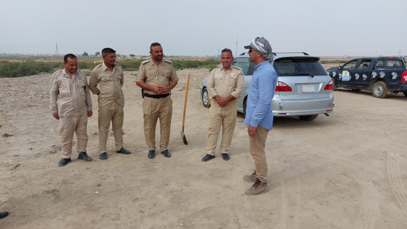 International teams should give the Iraqi local police officers, workers, and site guards more knowledge about the sites. Photo by Jaafar Jotheri 2021, Nasiariya.