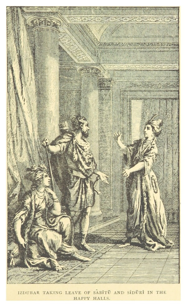 Illustration from Leonidas Le Cenci Hamilton’s Ishtar and Izdubar, the epic of Babylon (1884), an imaginative verse retelling of Gilgamesh