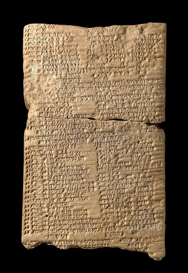 Tablet of dream omens sold by Mrs Ferida Shamas and Antone Samhiry to the British Museum in 1902. BM 96951. Photograph ©Trustees of the British Museum, CC-BY-SA.