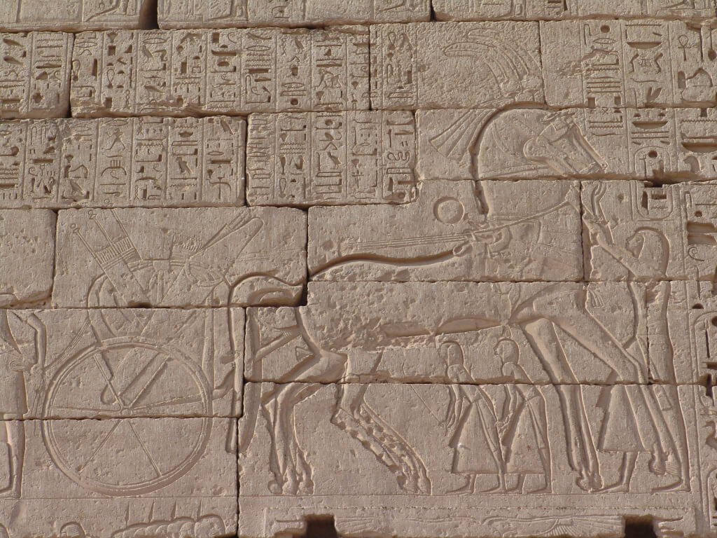 Ramesses III against Sea Peoples. Medinet Habu, Exterior North Wall. Photograph Courtesy Claude Obsomer.