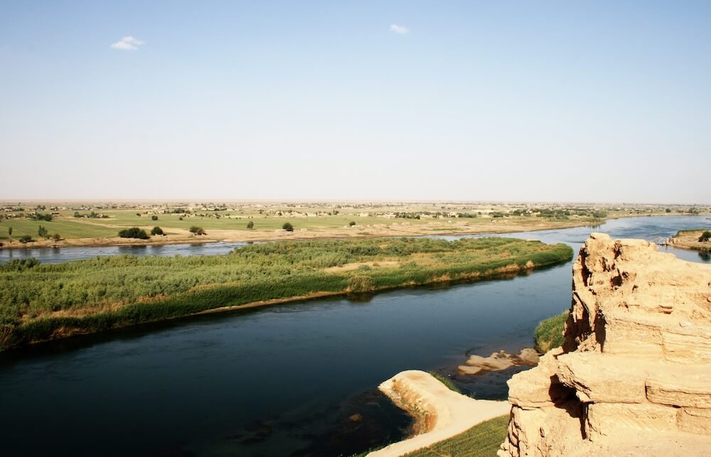 The Euphrates River as seen from the Citadel of Dura Europos. Photo by R. Palermo.