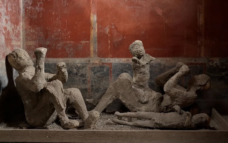 Group of casts from the House of the Golden Bracelet. Casts no. 50-51-52, date of creation 1974. Credit: Parco Archeologico di Pompei