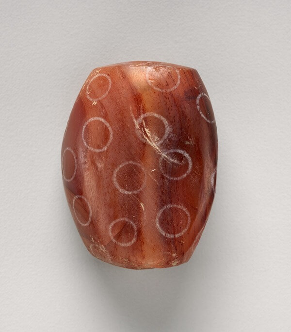 Indian etched bead found in Nippur. https://www.metmuseum.org/art/collection/search/324872. The Metropolitan Museum of Art, Accession Number: 59.41.42