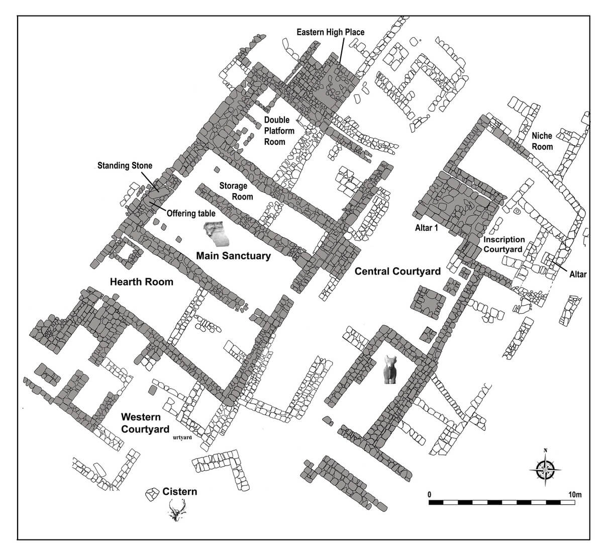 Plan of phase II building at Khirbat Ataruz. (Courtesy Chang-Ho Ji)