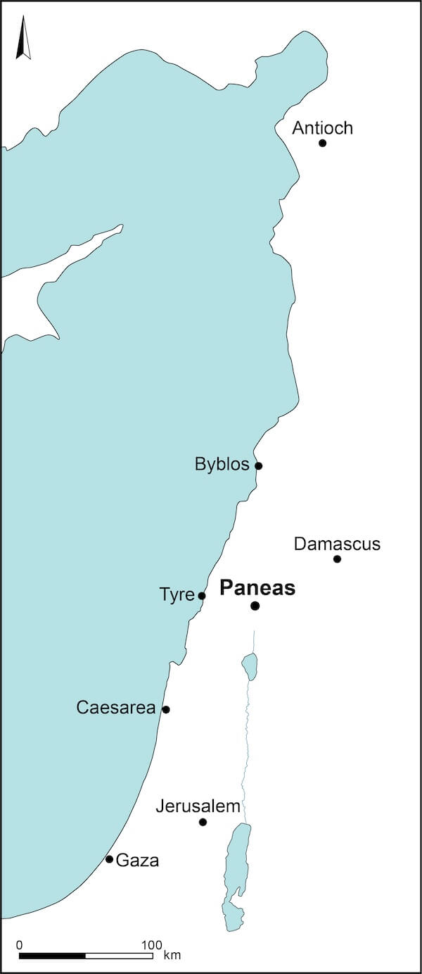 Map showing the location of Paneas. Created by Sapr Haad.