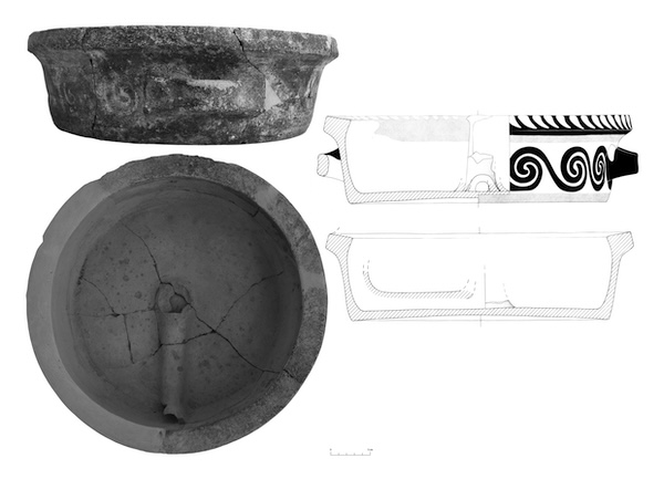 Bowl F 4718 from Casa a Sud della Rampa, Phaistos. Photo by the Author; drawing by G. Merlatti.