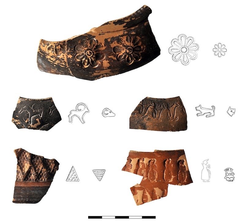 Comparisons between the Phaistos Disc signs and impressed ware motifs (image courtesy A. Sanavia)